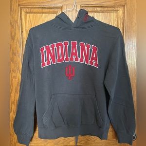 Indiana university hoodie sweatshirt gray adult size small